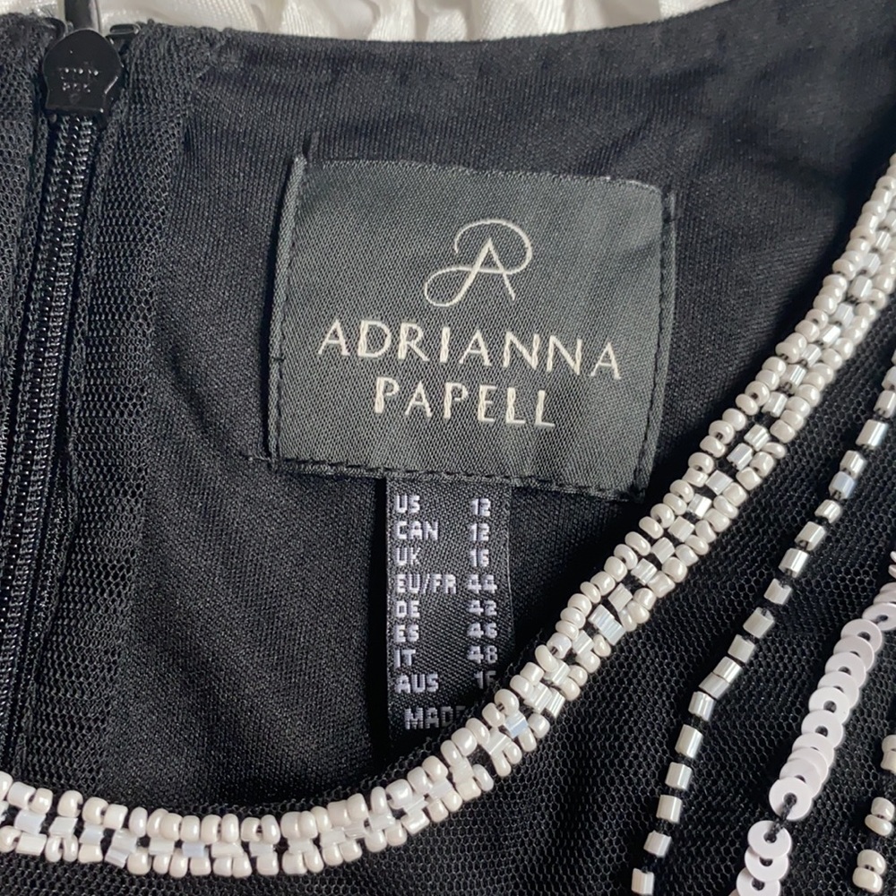 . Adrianna Papell beaded cocktail dress size 12 - Picture 7 of 8